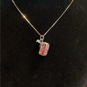 Silver/Nickel Crate of Oranges Pendant/Charm